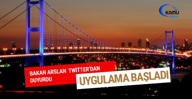 15 Temmuz Şehitler Köprüsü'nde Yeni Uygulama Başlatıldı