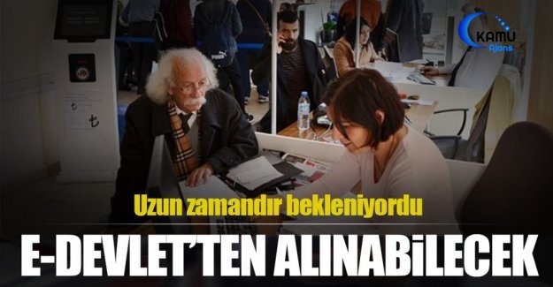 E-Devlet'ten Yeni Bir Hizmet Daha!