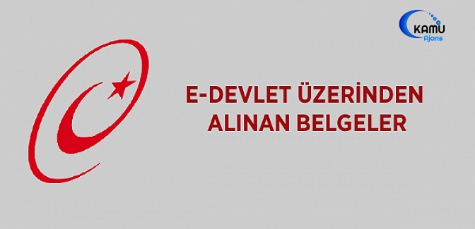 e-Devlet Üzerinden Alınan Belgeler