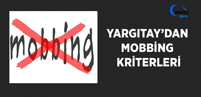 Yargıtay'dan 'MOBBİNG' Kriterleri