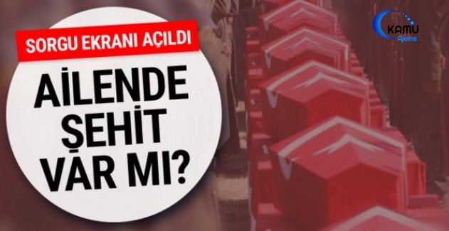 MSB Şehit Listesi Sorgulama Sayfası Açıldı