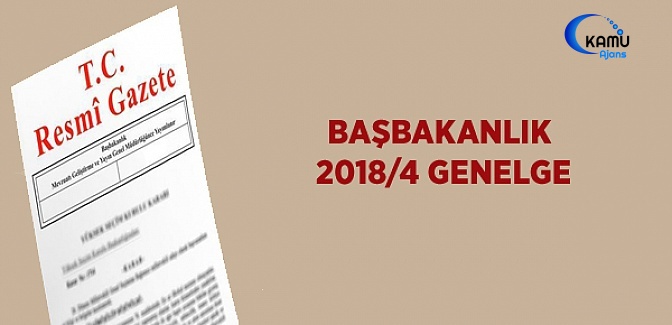 Başbakanlık 2018/4 Genelge
