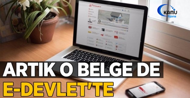 Artık O Belge De E-Devlet'te
