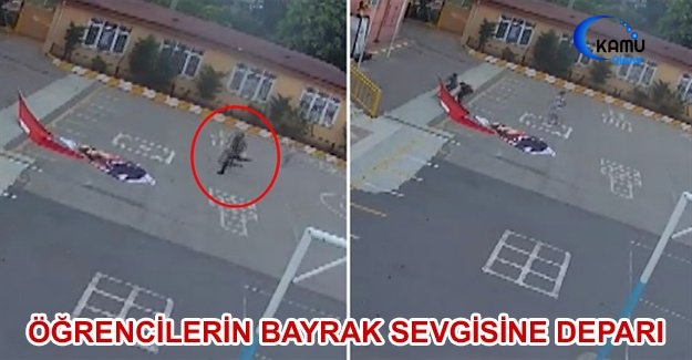 Öğrencilerin Bayrak Sevgisine Deparı