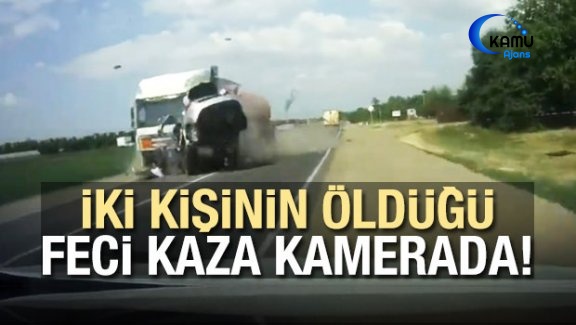 İki Kişinin Öldüğü Feci Kaza Kamerada!