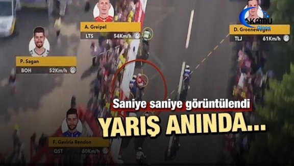 Fransa Bisiklet Turu'nda Yarış Anında Gerilim