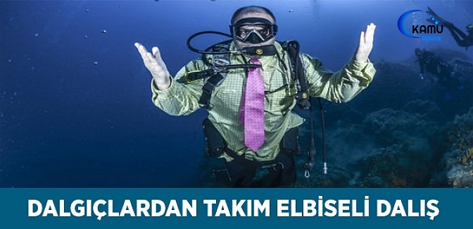 Dalgıçlardan Takım Elbiseli Dalış