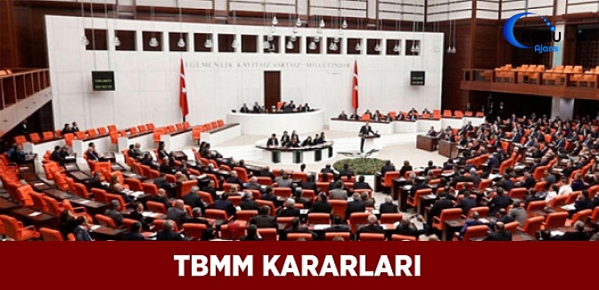 TBMM Kararları (31 Temmuz 2018)