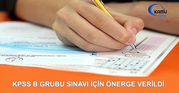 KPSS B Grubu Sınavı İçin Önerge Verildi