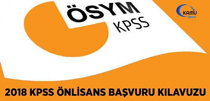 2018 KPSS Önlisans Başvuru Kılavuzu