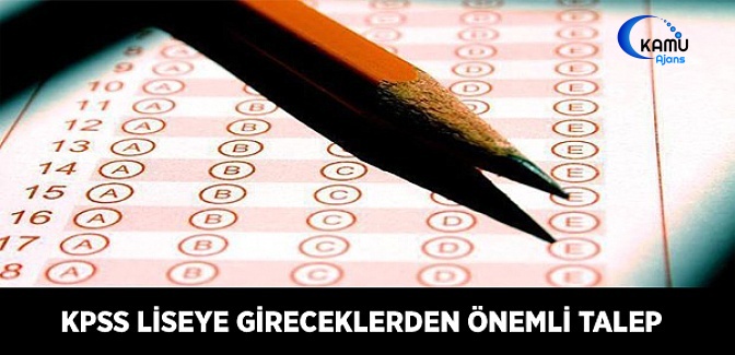 KPSS Liseye Gireceklerden Adres Değişikliği Talebi