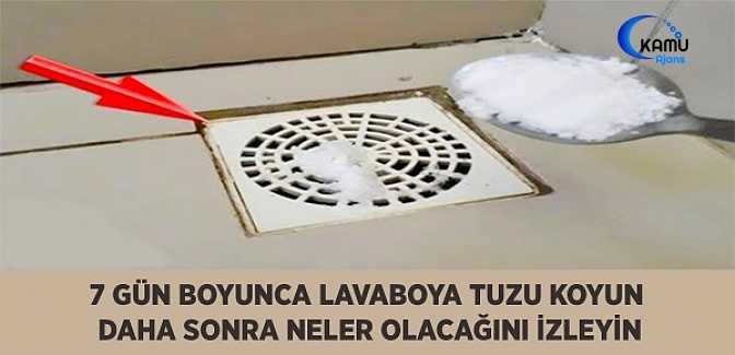 Yedi Gün Boyunca Lavaboya Tuzu Koyun ve Daha sonra Ne Olacağını İzleyin