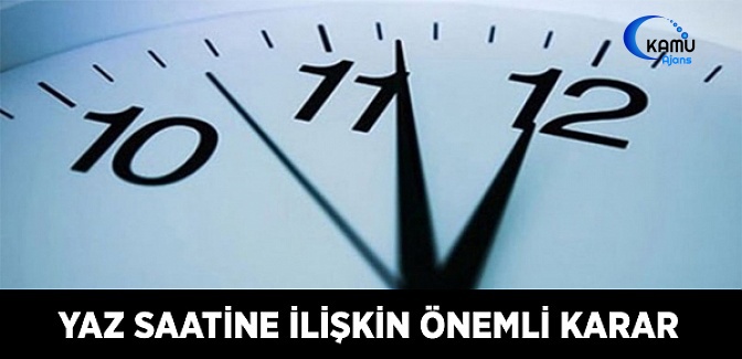 'Yaz Saati' Artık Sürekli Olacak