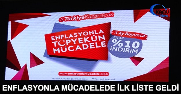 Enflasyonla Mücadelede İlk Liste Geldi