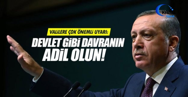 Erdoğan’dan Valilere: ''Açığa Alma Yarışına Girmeyin''