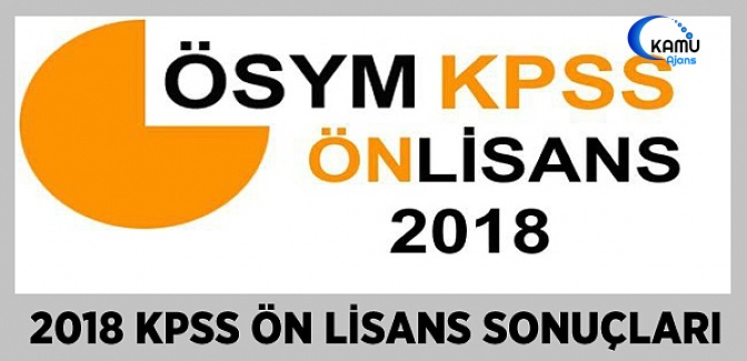 2018 KPSS Ön Lisans Sonuçları (4 Kasım 2018)