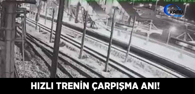 Hızlı Trenin Çarpışma Anı!