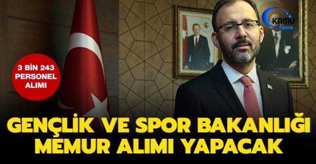 Spor Bakanı: 3 Bin 243 Personel Alınacak