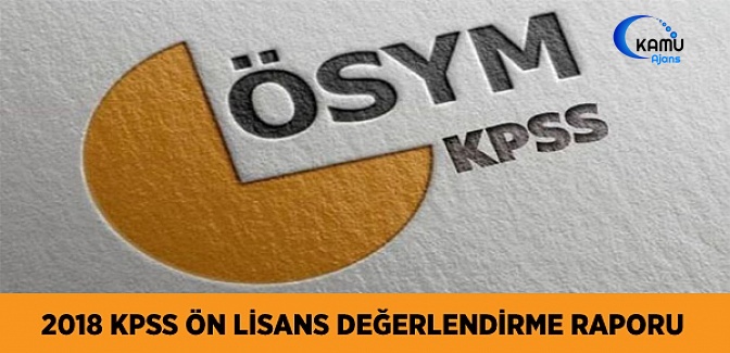 2018-KPSS Ön Lisans Değerlendirme Raporu