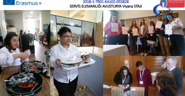 Servis Elemanlığı alanında Avusturya Viyana da Staj Yaptılar