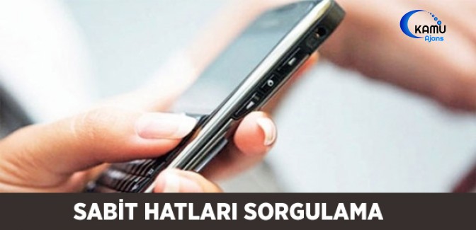 e-Devlet'ten Sabit Hat Sorgulama
