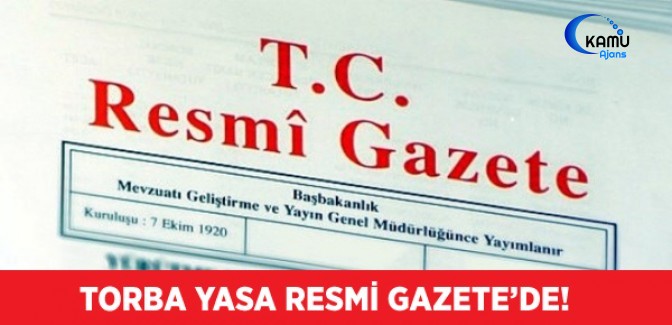 Torba Yasa Resmi Gazete'de