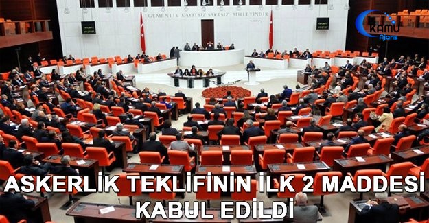 Askerlik Teklifinin İlk 2 Maddesi Kabul Edildi