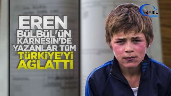 Şehit Eren Bülbül'ün Karnesi Gözyaşlarına Boğdu