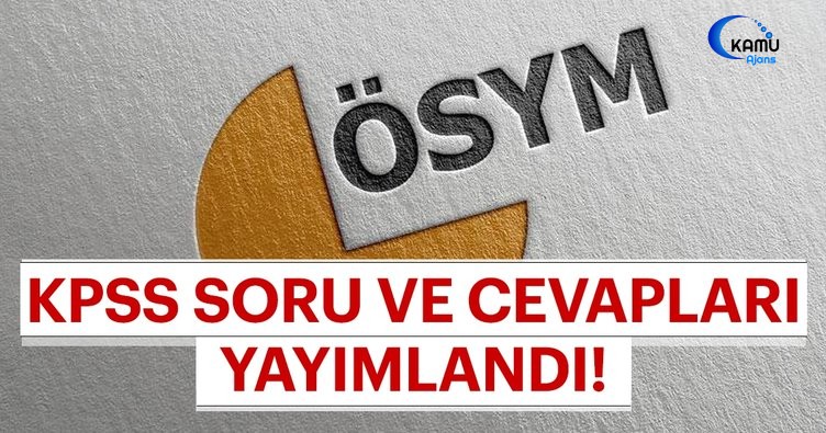 KPSS GY-GK İle Eğitim Bilimleri Soru Ve Cevapları Yayımlandı
