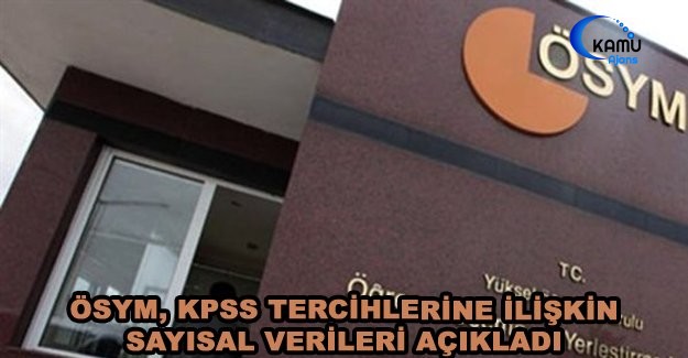 ÖSYM, KPSS Tercihlerine İlişkin Sayısal Verileri Açıkladı