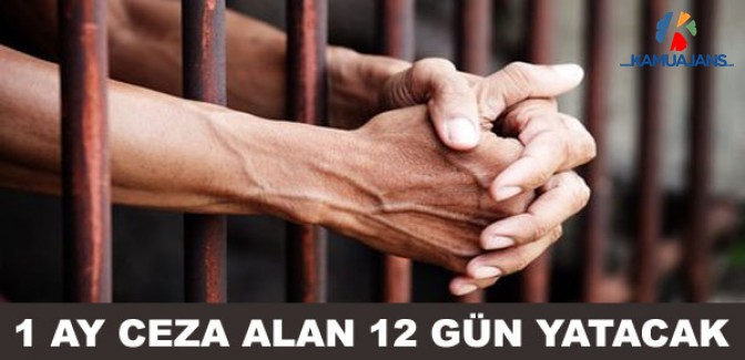 1 Ay Ceza Alan 12 Gün Yatacak