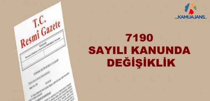 7190 Gümrük Kanunu ve Bazı Kanunlarda Değişiklik (7 Kasım 2019)