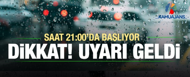 Meteoroloji'den Sağanak Yağış Uyarısı