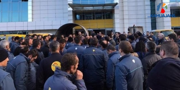 Posta Dağıtım Merkezi Çalışanları Eylemde