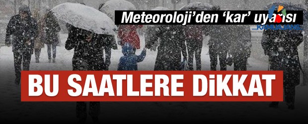 Meteoroloji'den Don Ve Buzlanma Uyarısı