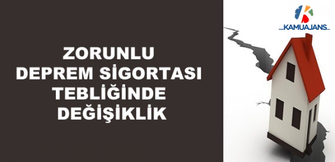 Zorunlu Deprem Sigortası Tarife ve Talimat Tebliğinde Değişiklik (27 Aralık 2019)