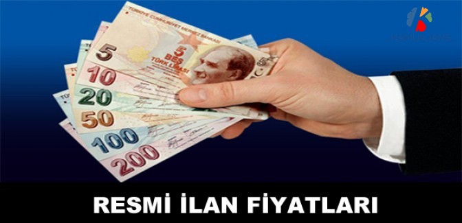 Resmi İlan Fiyatları (2 Ocak 2020)