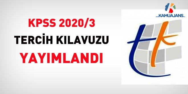KPSS 2020/3 Tercih Kılavuzu Yayımlandı