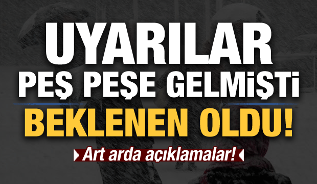 Meteoroloji Peş Peşe Uyarmıştı! Beklenen Oldu...