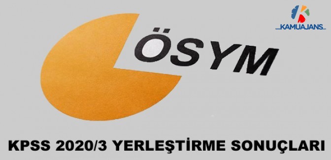 KPSS-2020/3 Yerleştirme Sonuçları