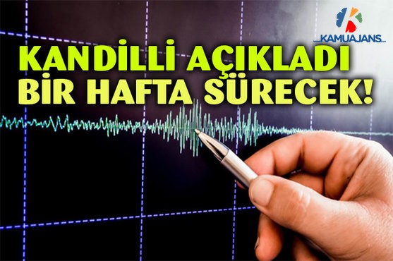 Kandilli Rasathanesi'nden Elazığ Deprem Açıklaması : 1 Hafta Sürecek