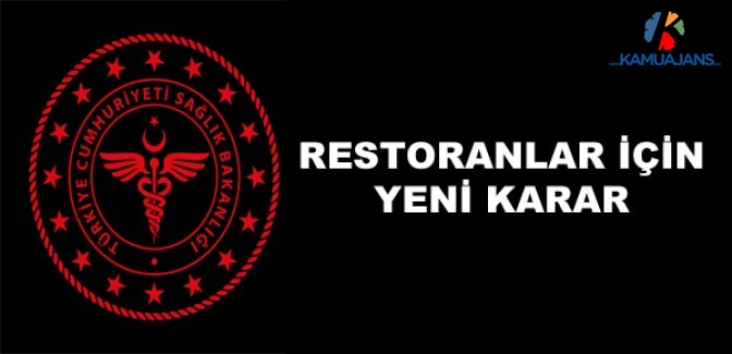 Restoranlar İçin Yeni Karar