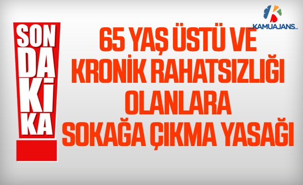 65 Yaş Üstüne Sınırlama Geldi