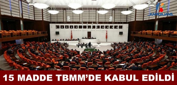 Koronavirüsle Mücadele Destek Paketi Kapsamında TBMM'de Kabul Edilen 15 Madde