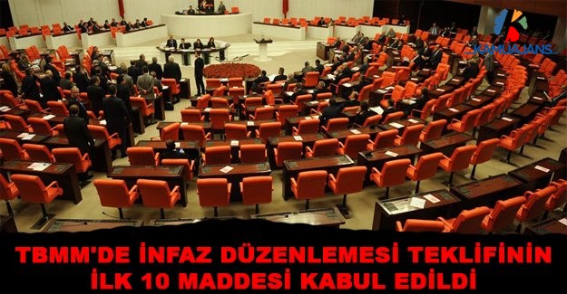 TBMM'de İnfaz Düzenlemesi Teklifinin İlk 10 Maddesi Kabul Edildi