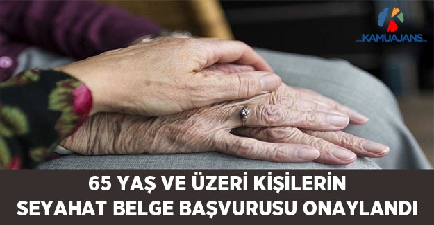 65 Yaş ve Üzeri Kişilerin Seyahat Belge Başvurusu Onaylandı