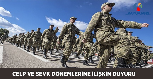 Ağustos-Eylül Celp ve Sevk Dönemlerine Yönelik Duyuru