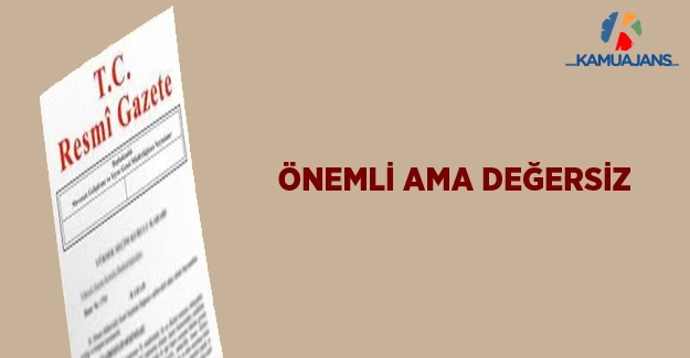 Önemli Ama Değersiz!