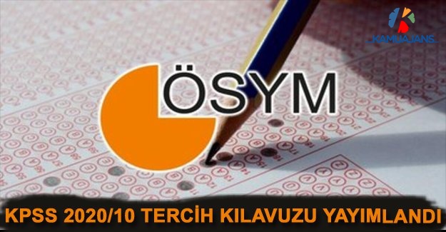 KPSS 2020/10 Tercih Kılavuzu Yayımlandı