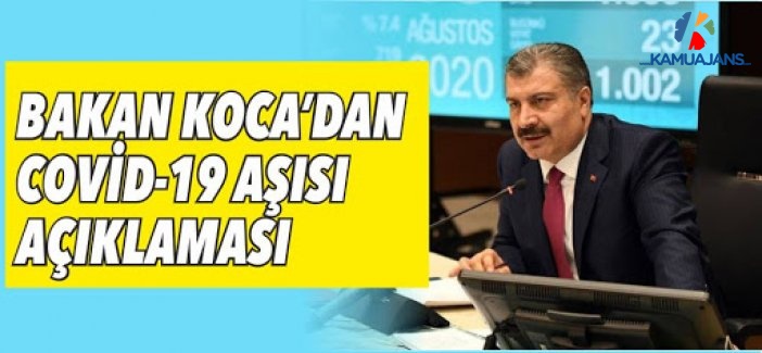 Bakan Koca'dan Koronavirüs Aşısı Müjdesi